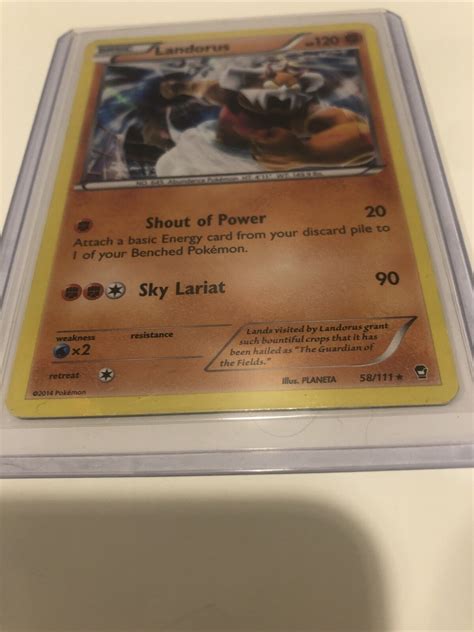 Pokémon TCG Landorus Furious Fists 58 111 Holo Holo Rare Moderately