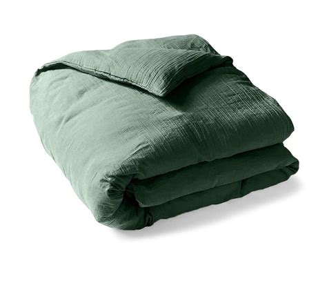 Housse De Couette Gaze De Coton X Cm Vert Sapin Housse De