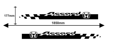 Honda Accord 2pcs Side Stripe Body Decal Vinyl Graphics Etsy