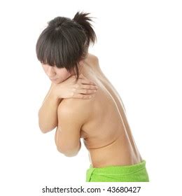 Nude Woman Behind Back Pain Concept Stock Photo Shutterstock