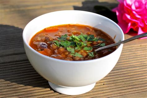 Spiced Green Lentil Soup With Aromatic Parsley Wild For Food