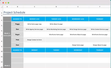 》Free Printable Project Timeline Excel Template