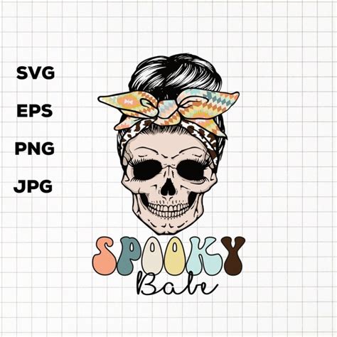 Retro Spooky Babe Vibes Png Svg Halloween Ghost Svg Files For Etsy