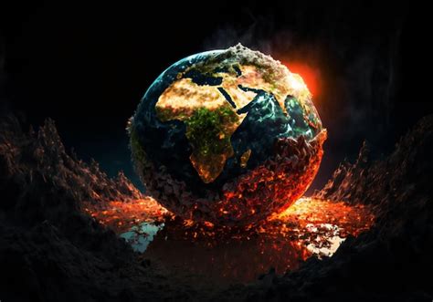 Premium Photo Dramatic Illustration About Destruction Of Planet Earth