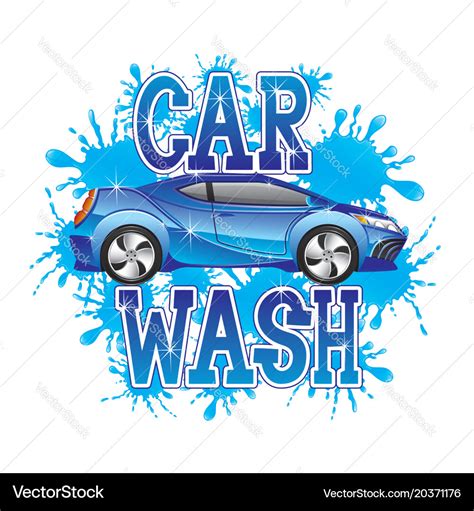 Car Wash Sign Royalty Free Vector Image Vectorstock