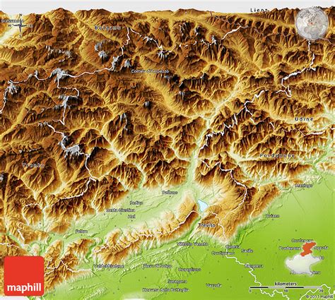 Physical 3D Map of Belluno