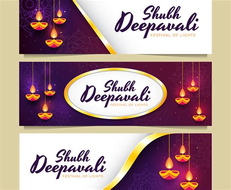 Deepavali Festival Of Lights Banner Vector Art & Graphics | freevector.com