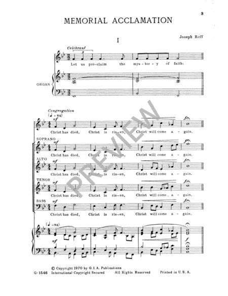 Memorial Acclamations Iiv By Joseph Roff 4 Part Sheet Music Sheet Music Plus