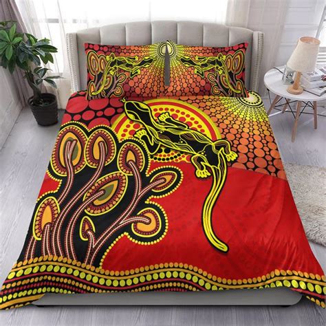 Aio Pride Piece Duvet Cover Set Aboriginal Lizard Tree On The Hill S