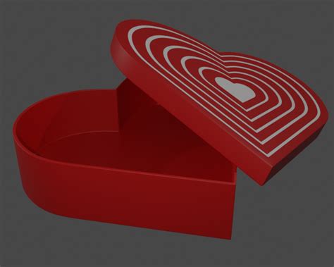 Heart Shaped Box 3d Model Turbosquid 1507840