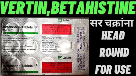 Vertin Mg Tablet Use In Hindi Benefits How To Use Vertin Mg