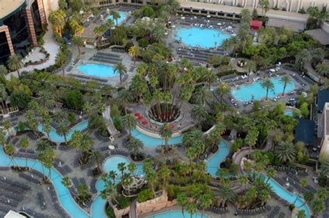 Aerial View Of The Mgm Grand Pool