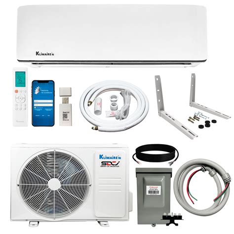 Klimaire 18 000 Btu Home Ac Unit 19 Seer2 Ductless Mini Split Heat Pump For 1000 Sq Ft Room