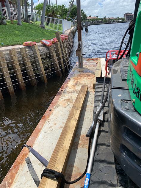 Th Court Pompano Beach Seawall Stabilization Smitty S Marine