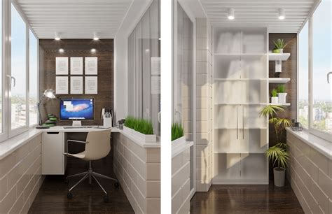 Компьютерный стол на лоджии - 10 фото