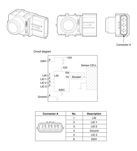 Kia Carens Parking Assist Sensor Schematic Diagrams Front Rear