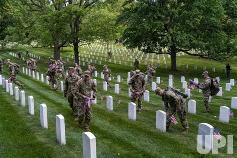 Photo Arlington National Cemetery Hosts Annual Flags In Event Ahead Of