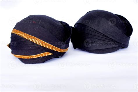 Blangkon Hitam Ou Blangkon Noir Un Chapeau Traditionnel Des Hommes