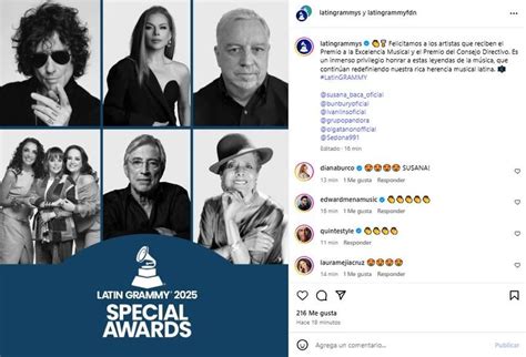 Academia Latina de la Grabación anuncia a artistas homenajeados este