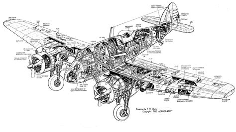 Bristol Beaufighter Cutaway Drawing in High quality