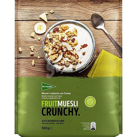 El Corte Inglés muesli crujiente con frutas estuche 500 g