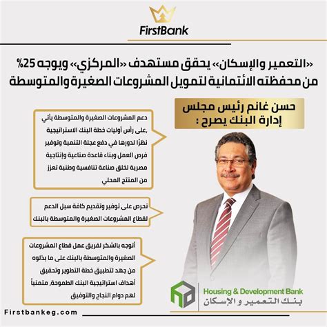 Firstbank التعمير والإسكان يحقق مستهدف المركزي ويوجه 25 من