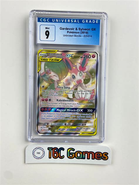 Gardevoir And Sylveon Gx Unbroken Bonds Alt Art 205214 Cgc 9 Tbc Games