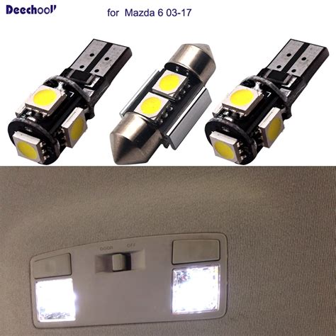 Deechooll White Led Light Bulbs Car Interior Lighting For Mazda