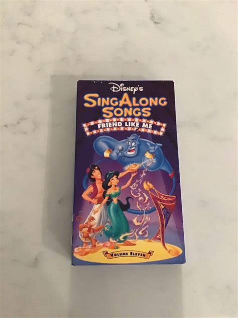 Walt Disney Sing Along Songs Aladdin Friend Like Me Vhs Video Ebay