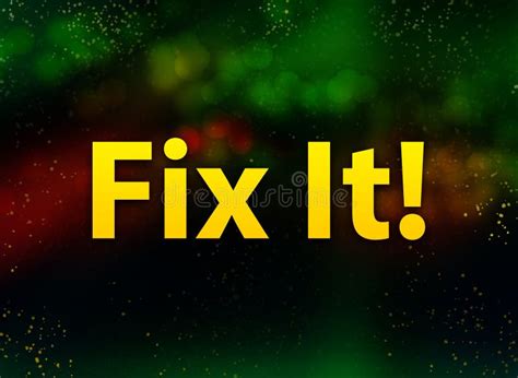 Fix It Abstract Bokeh Dark Background Stock Illustration