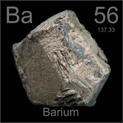 Sample of the element Barium in the Periodic Table 