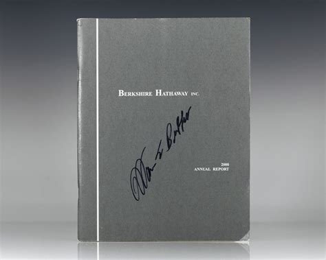 Berkshire Hathaway Annual Report 2000 Warren Buffett Signed