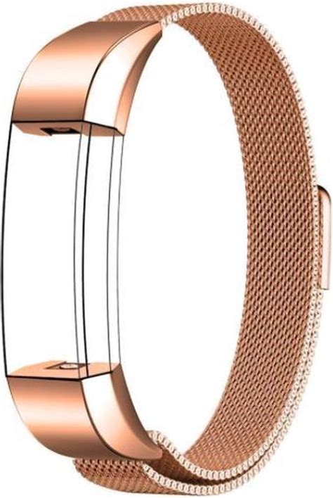 YONO Milanees Bandje Rose Gold Voor Fitbit Alta HR Vervangende RVS