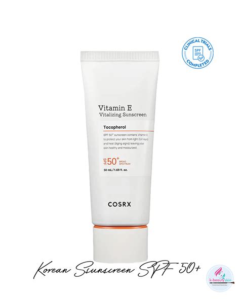 COSRX Vitamin E Vitalizing Sunscreen 50ml SPF 50 K Beauty Skin India