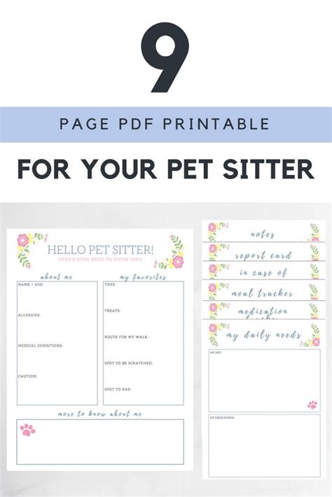 Pet Sitter Instructions Template