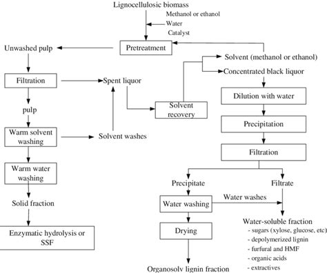 Process Flowchart Of Methanol And Ethanol Pretreatment Download