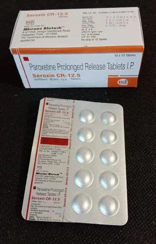 Paroxetine 125 Mg Prolong Release Tablet In Pan India 10x10 Tab At