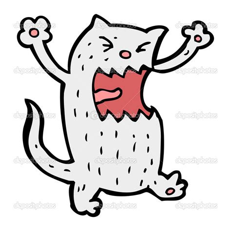 Dibujos Animados Gato Enojado Vector De Stock Por Lineartestpilot 13573538