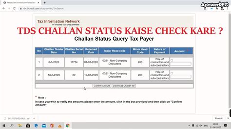 How To Check Tds Challan Status