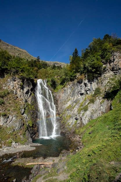 Premium Photo | Waterfall in the mountains