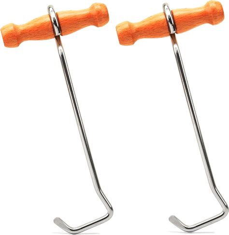 Hdyegy 1 Pair Boot Hooks Boot Puller With Wooden Handles