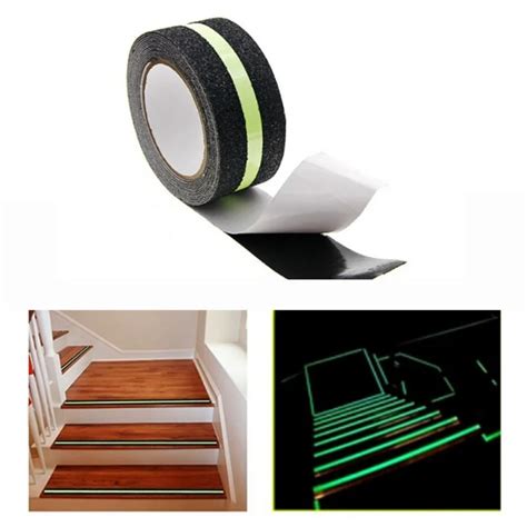 3m Anti Slip Wall Stairs Door Stickers Adhesive Strip Rolls Fluorescent