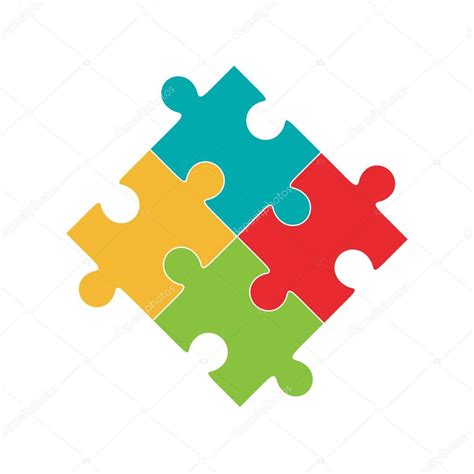 Colorful Jigsaw Puzzle Pieces — Stock Vector © Binik1 98697892