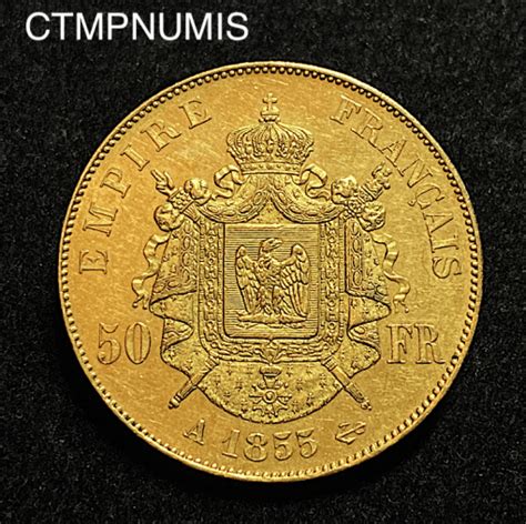 Monnaie Empire Francs Or Napoleon Iii Tete Nue A Paris Ctmp