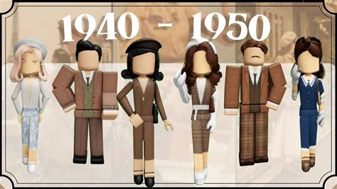 12 Vintage Roblox Outfits Inspired By 1940s ~ 1950s Under 300 Robux