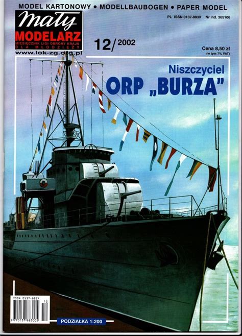 Ma Y Modelarz Niszczyciel Orp Burza Oficjalne