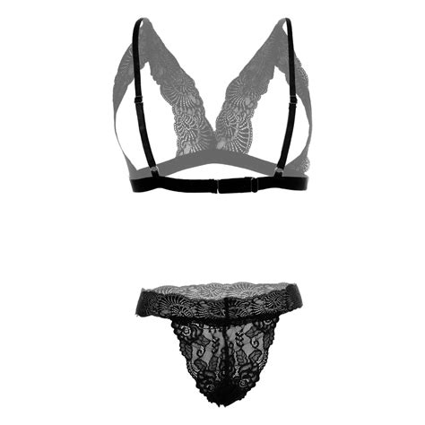Women S Lace Cut Out Bustier Lingerie Set Elegant Sheer Design For Special Occasions Honyie