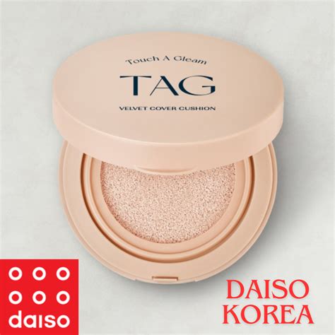 DAISO KOREA Tag Velvet Cover Cushion G Pale Light Nude Light Shopee Singapore