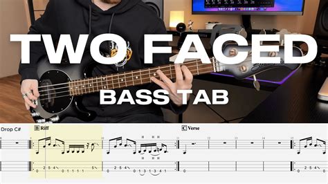 Linkin Park Two Faced Bass Cover Play Along Tabs And Notation