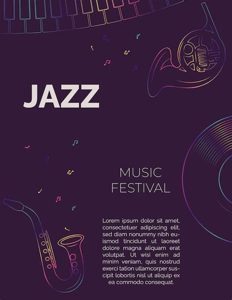 Affiche Du Festival De Musique Vecteur Premium